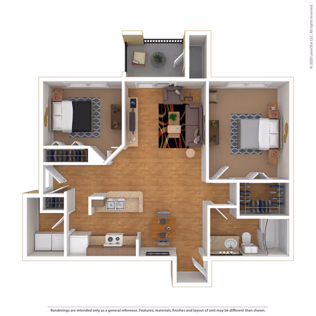 2 Bed 1 Bath 936 SqFt (870 Net) 2013 floor plan